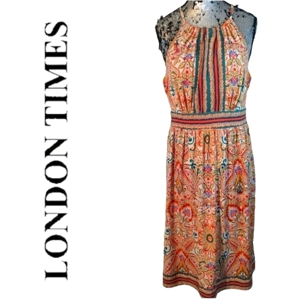London Times Halter Sun Dress